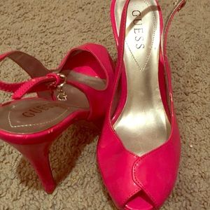 GUESS G heels , stilettos pink open toed pumps